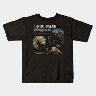 Animal Facts - Komodo Dragon Kids T-Shirt